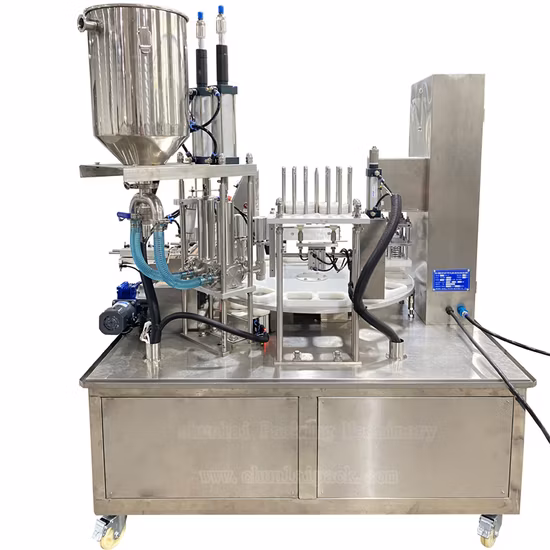Automatic Customized Cup Box Packaging Sealing Machine Cheese Jam Cream Container Filling Capping Machine with Low Price